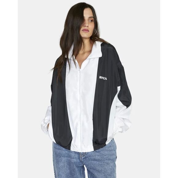 RVCA Stella‎ Maxwell Throwback Windbreaker Jacket Womens Size M NWT 90's Style - Picture 1 of 8